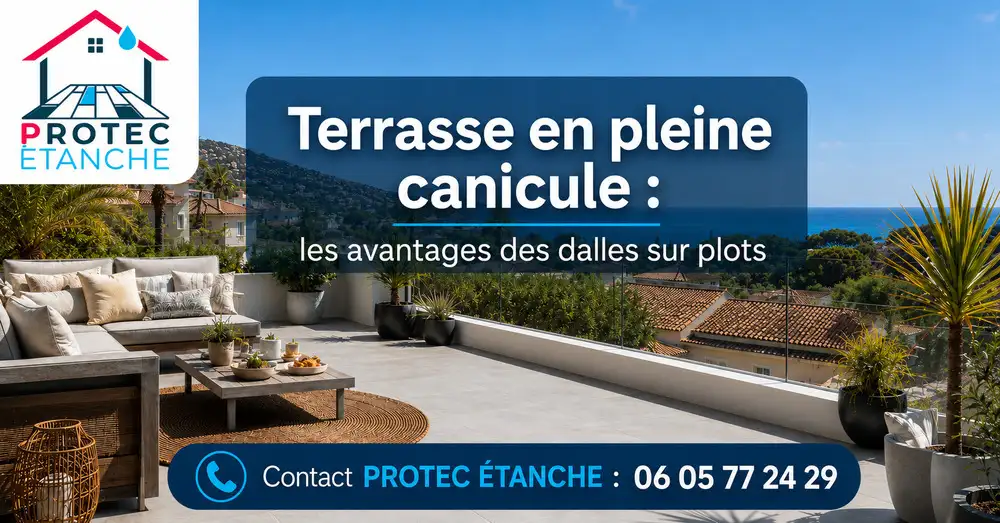 Terrasse en pleine canicule : les avantages des dalles sur plots
