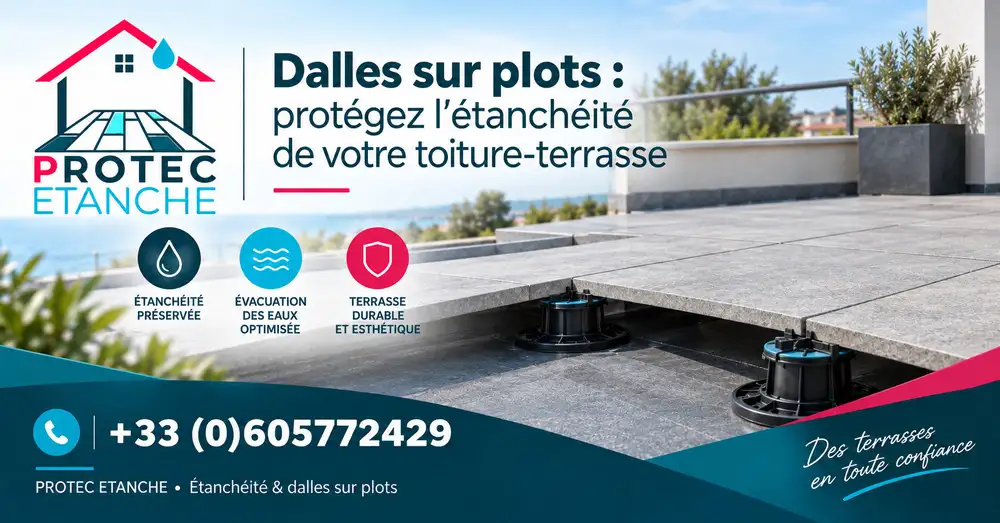 Dalles sur plots : pr�server l��tanch�it� de votre toiture-terrasse